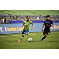 Seattle Sounders FC midfielder Joao Paulo vs. the San Jose Earthquakes