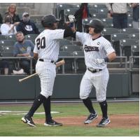 Dermis Garcia and Thomas Milone of the Somerset Patriots