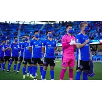 San Jose Earthquakes lineup for the National Anthem