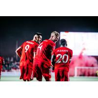 Phoenix Rising FC after one of their goal vs. Las Vegas Lights FC