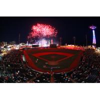 Fireworks over Maimonides Park, home of the Brooklyn Cyclones