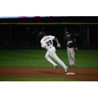 Cal Raleigh of the Tacoma Rainiers rounds the bases