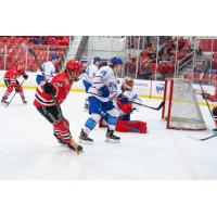 New Jersey Titans score against the Maine Nordiques