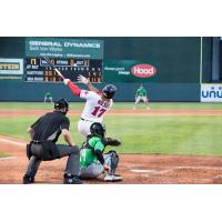 Johan Mieses of the Portland Sea Dogs with a big swing