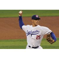 José Berríos pitching for the Chattanooga Lookouts