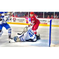 Allen Americans center Corey Mackin vs. the Wichita Thunder
