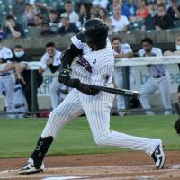 Michael Beltre of the Somerset Patriots