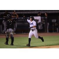 Anthony Volpe of the Tampa Tarpons rounds the bases after a home run