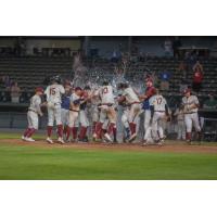 Kansas City Monarchs celebrate a walk-off win