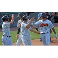 Long Island Ducks congratulate L.J. Mazzilli on his grand slam