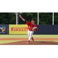 Pitcher Spencer Strider with the Rome Braves