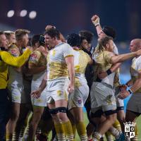 NOLA Gold celebrate their victory against the LA Giltinis