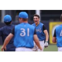 Ben Rice of the Tampa Tarpons reacts after his walk-off hit