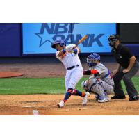 Wilfredo Tovar had two hits on Friday night, including this RBI single for the Syracuse Mets