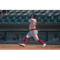 Morgan McCullough of the Kansas City Monarchs hits the game winning walk off two RBI double against the Milwaukee Milkmen