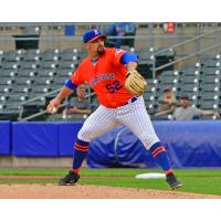 Zack Godley pitched six scoreless innings for the Syracuse Mets in game two of Wednesday's doubleheader