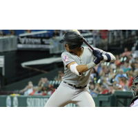 Oswaldo Cabrera at bat for the Somerset Patriots