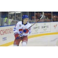 Forward Joey Strada with the Des Moines Buccaneers