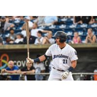 JJ Bleday at bat for the Pensacola Blue Wahoos
