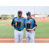 Richmond Flying Squirrels Most Valuable Player David Villar (left) and Pitcher of the Year Ronnie Williams