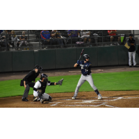 Tri-City Dust Devils infielder Kenyon Yovan at the plate