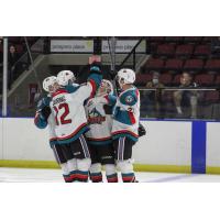 Kelowna Rockets celebrate a goal