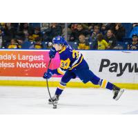 Forward Colton Dach with the Saskatoon Blades