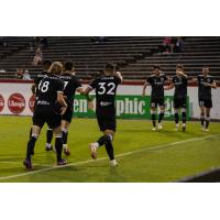Emiliano Terzaghi and the Richmond Kickers celebrate a goal