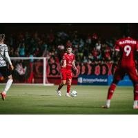Phoenix Rising FC with possession vs. the Oakland Roots