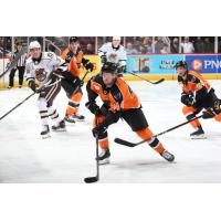 Lehigh Valley Phantoms defenseman Cam York vs. the Hershey Bears