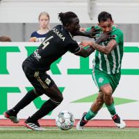 FC Tulsa defender Mo Jadama (left) vs. OKC Energy FC