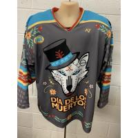 New Mexico Ice Wolves Dia de los Muertos uniforms