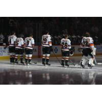 Lehigh Valley Phantoms line up during their home opener