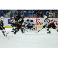 Kelowna Rockets goaltender Colby Knight vs. the Vancouver Giants