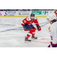 Defenceman Alex Cotton with the Lethbridge Hurricanes