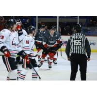 Vancouver Giants defenceman Connor Horning vs. the Portland Winterhawks