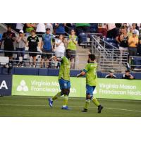 Yeimar Gómez Andrade and João Paulo of Seattle Sounders FC