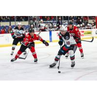 Kelowna Rockets left wing Turner McMillan vs. the Portland Winterhawks