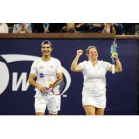 Kim Clijsters of the New York Empire celebrates