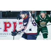 Tri-City Americans center Petr Moravec vs. the Everett Silvertips
