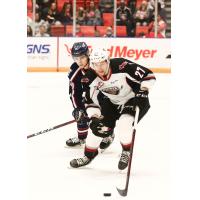 Vancouver Giants defenceman Alex Cotton vs. the Tri-City Americans