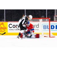Vancouver Giants centre Ty Thorpe vs. the Spokane Chiefs