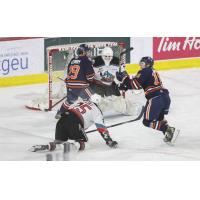 Kelowna Rockets goaltender Talyn Boyko vs. the Kamloops Blazers