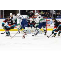 Kelowna Rockets battle the Seattle Thunderbirds