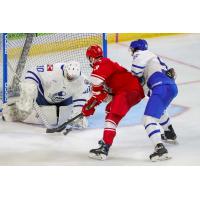 Allen Americans defenseman Darian Skeoch shoots against the Wichita Thunder