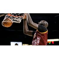 Tacko Fall of the Cleveland Charge dunks against the Motor City Cruise