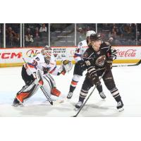 Lehigh Valley Phantoms goaltender Pat Nagle vs. the Hershey Bears