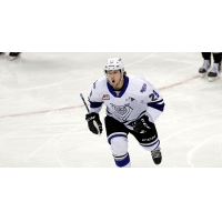 Victoria Royals left wing Bailey Peach reacts after a goal