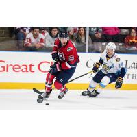 Center Erik Bradford with the Kalamazoo Wings