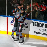 Rockford IceHogs celebrate a goal